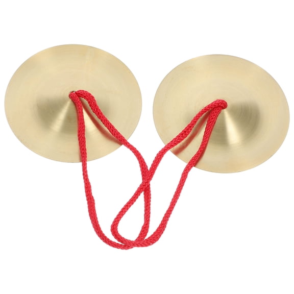 UPOUART 1Pair Professional Alloy Finger Cymbals Glossy Small Instruments for Music and Dance