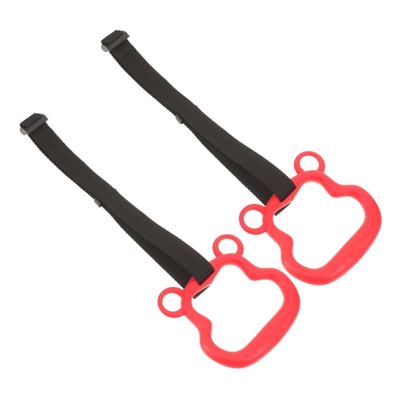 UPOUART 1Pair Red Gym Workout Rings with Straps for Indoor Exercise and Versatile Home Fitness