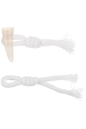 Stylish White Rope Buckles Toggle Buttons for Fashionable Outfits 1Pair
