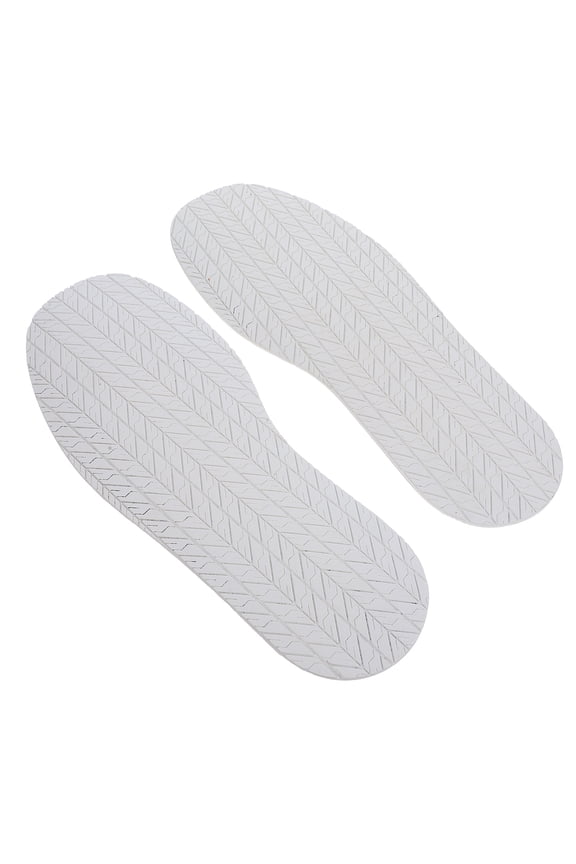 1 Pair White Rubber Sole Cushion Pads Non- Shoe Sole Protectors for Sports, Casual Shoes, Easy to Apply and