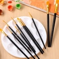thumbnail image 1 of UPOUART Watercolor Painting Brushes Round Palette White 10Pcs 1Palette 6.7x6.7x0.4in, 1 of 8