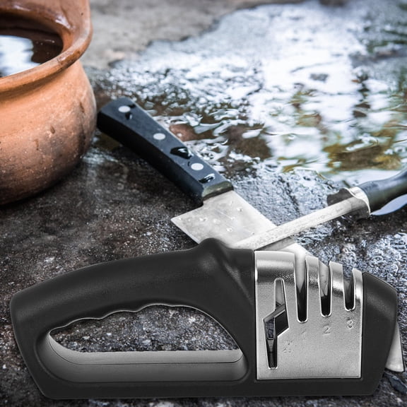 UPOUART 1Pc Adjustable Cutter Sharpener Black Manual Tool for Fast Knives Edge Restoration