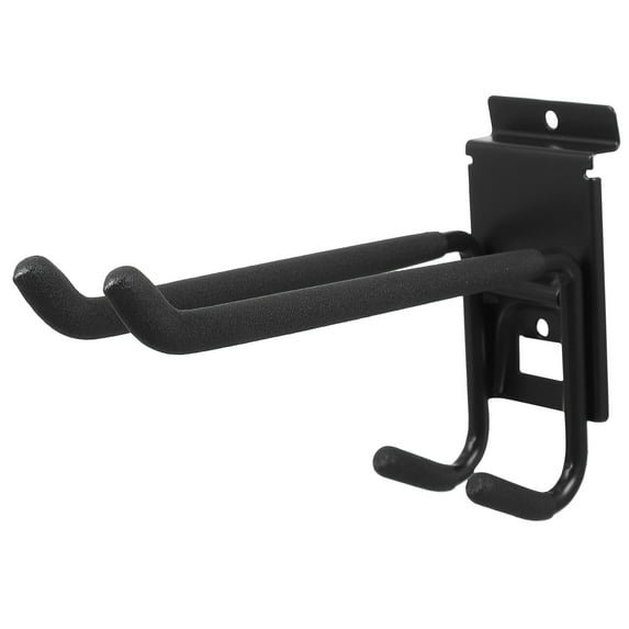 UPOUART 1Pc Black Warehouse Wall Hanging Hook with Double Layer for Bike Ladder Storage