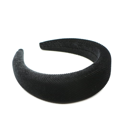 UPOUART 1Pc Black Wide Sponge Headband Cloth Hair Hoop Elegant Fashion Accessory