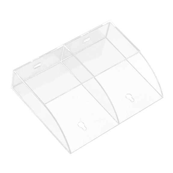 UPOUART 1Pc Clear Wall Mounted Storage Case with Charging Slot for Remote Controls and Phones