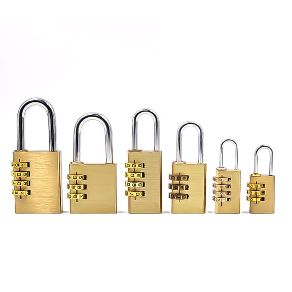 UPOUART 1Pc Golden 4 Dial Number Luggage Lock Easy Password Setting for Travel Suitcase and Backpack