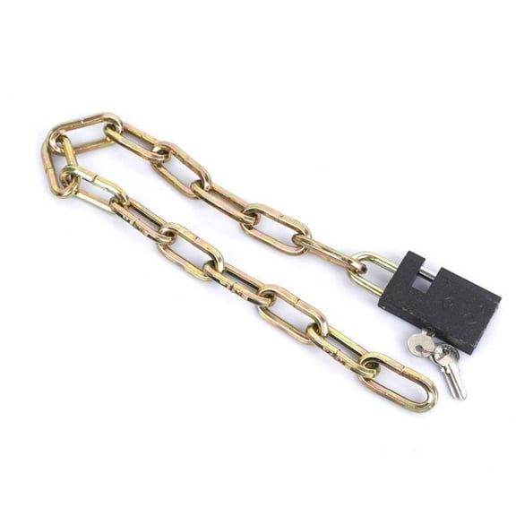 UPOUART 1Pc Golden Heavy Duty Bike Lock Combination Chain Lock with Tough Square-Linked Hardened Iron