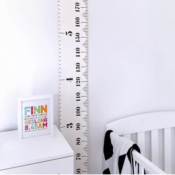 UPOUART 1Pc White Wall Chart Hanging Ruler with Height Measurement, Material, Perfect Room Decoration