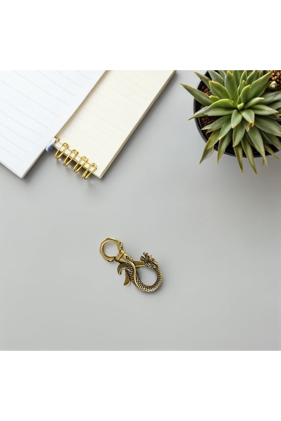 1Pc Keyring Ornament Retro Keychain Copper Bronze DIY Jewelry Charm