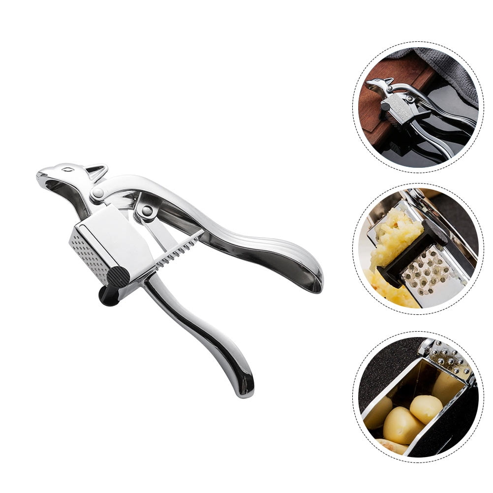 UPOUART Manual Garlic Crusher 1Pc Stainless Steel Kitchen Tool Easy to Clean Garlic Press