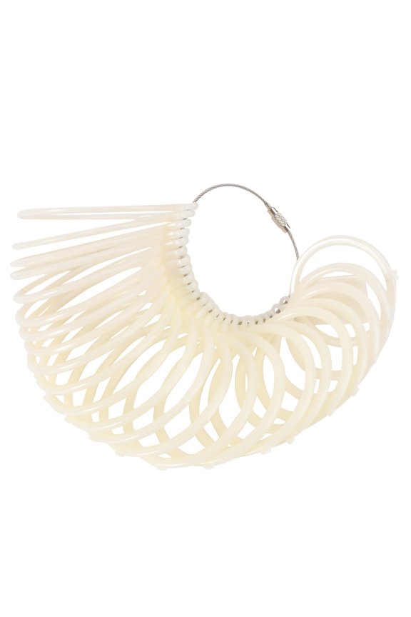 Adult Silicone Sizer, 1 Pc Round Shape Measurement Tool in Beige Plastic for Accurate Size Measurement