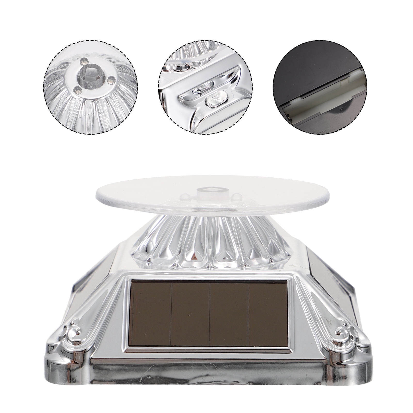Silver Rotation Display UPOUART 1Pc Silver Rotating Jewelry Display Stand Practical Turntable ...