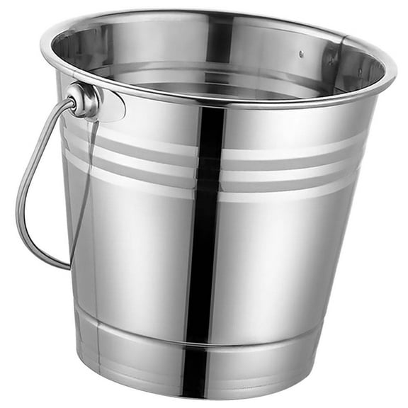 UPOUART 1Pc Stainless Steel Portable Ice Bucket Plated Can for Serving Wine Beer
