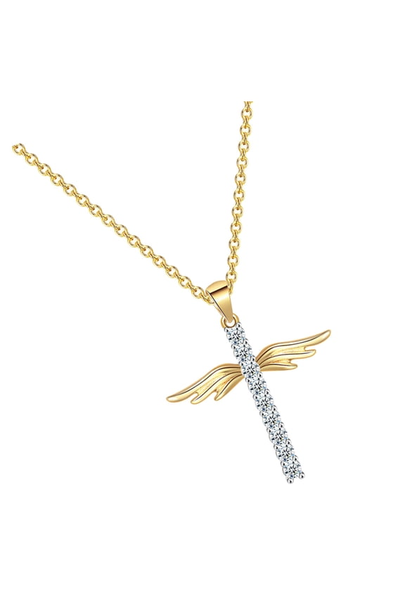 1Pc Unique Copper Cross Pendant Stylish Clavicle Chain Accessory