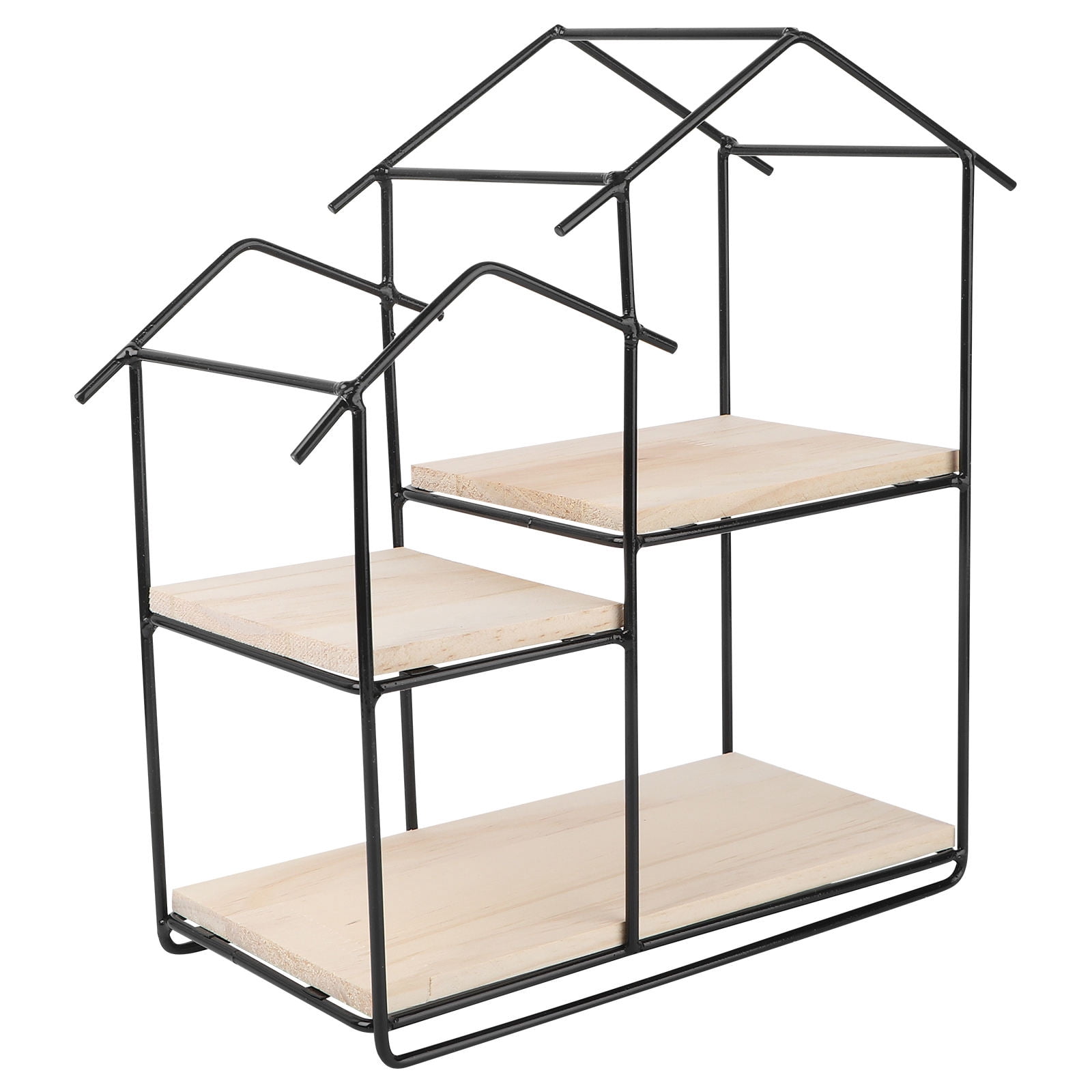 Home Storage Racks UPOUART 1Pc Wall Storage Shelf Black Wooden Rack for Versatile Home Use ...