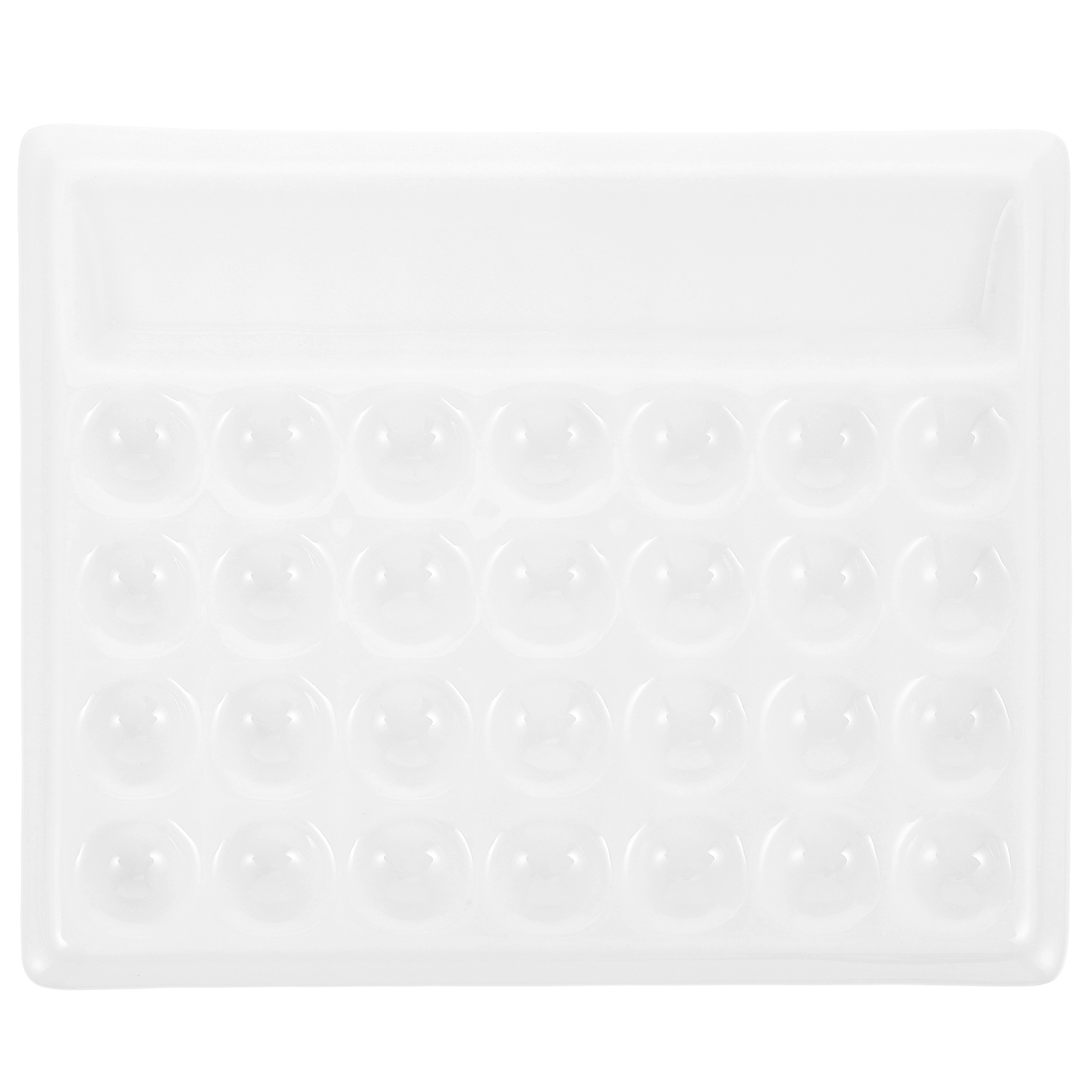 UPOUART White Painting Palette 1Pc Material for Oil and Watercolor Paints, Artist Mixing Tray for Acrylics and Pigments