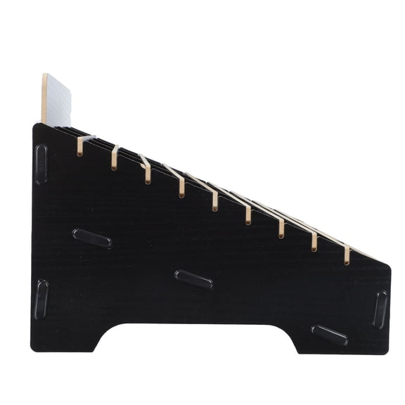 UPOUART 1Pc Wooden Mobile Phone Organizer Box Black for Classroom and Meeting Room Storage