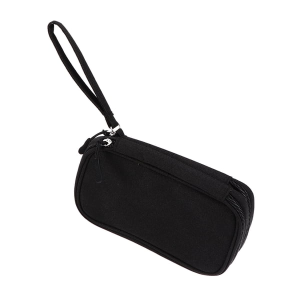 UPOUART Black Multifunctional Cable Organizer Bag with Earphone Holder, Compact Design for Business Travel and Daily Use