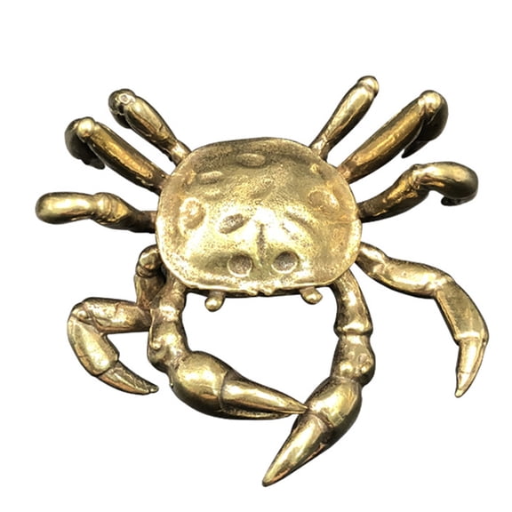 UPOUART 1Pcs Brass Crab Statue Decor for Collectors and Enthusiasts
