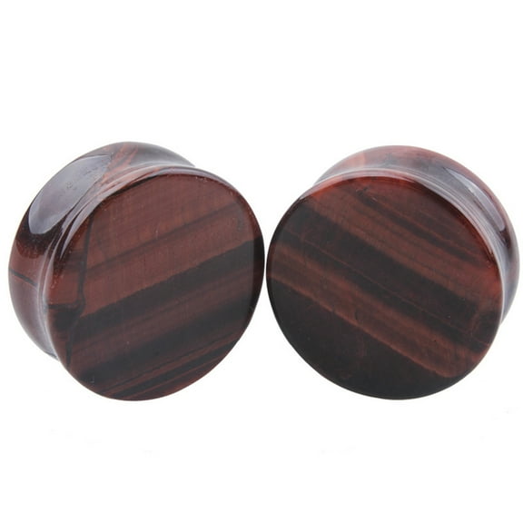 UPOUART 1Pcs Coffee Stone Ear Plugs Gauges Fashionable Body Piercing for Friends