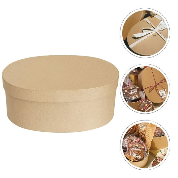 UPOUART 1Pcs Compact Cake Boxes Khaki for Hotel Use 9.43x7.27x3.93in