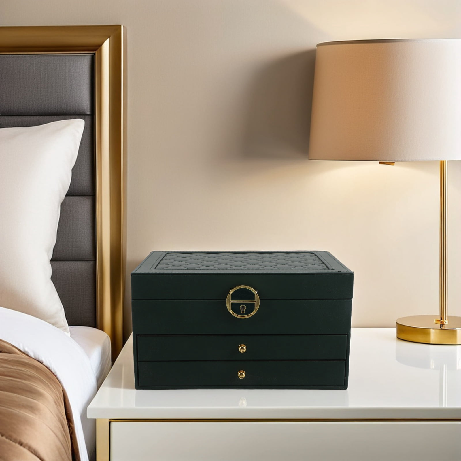 UPOUART Jewelry Box with Multiple Storage Compartments, Stylish Design for Travel and Home Use, 1 Piece Drawer Organizer