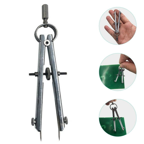 UPOUART Stainless Steel Drawing Compass for Students and Professionals, Precision Drafting Tool for School and Office Use