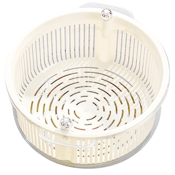 UPOUART Beige Plastic Kitchen Strainer Basket, Multi-Use Colander for Washing and Draining Fruits, Vegetables, Pasta, and More