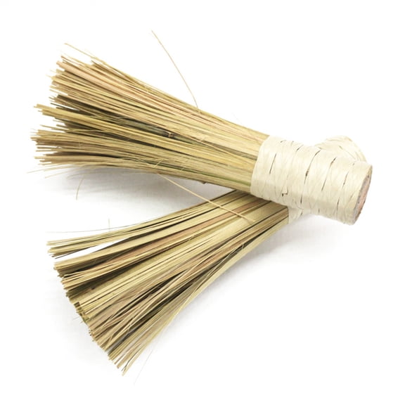 UPOUART Wok Cleaner Wok Cleaning Whisk Brush Bamboo Khaki 1Pack