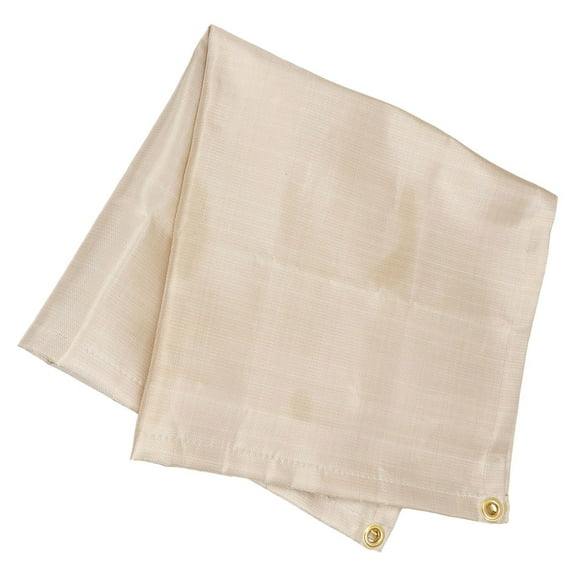 UPOUART Portable Fire Resistant Blanket Beige Fiberglass for Outdoors