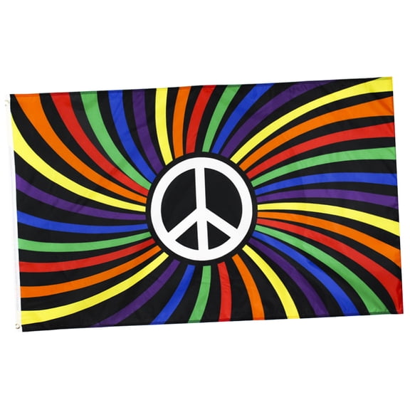 UPOUART Multi-Color Rectangle Banner for Party, Peace Celebrations, and Events - 1 Piece Decorative Design