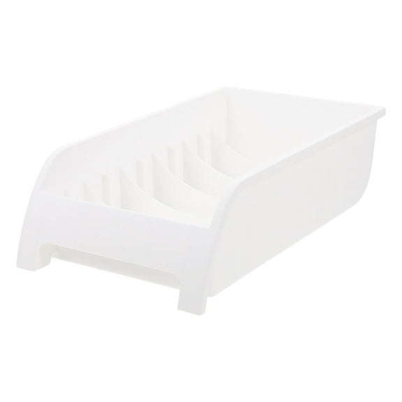 UPOUART White Rectangular Dish Drying Rack Plastic PP Tableware Drainer for Kitchen Countertop Storage and Drying