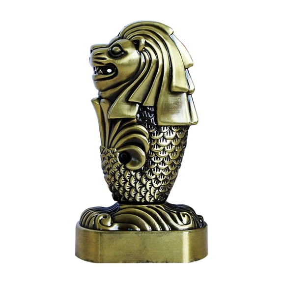 UPOUART Retro Statue Alloy Golden Desk Ornament Home Office Decor Gift for Workers and Collectors