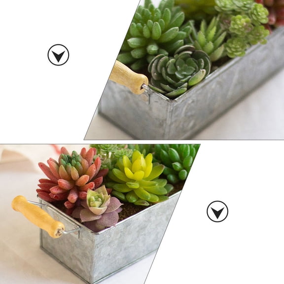 UPOUART 1Pcs Small Containers Succulent Planter Flower Pot Wood Color for Plant Lovers