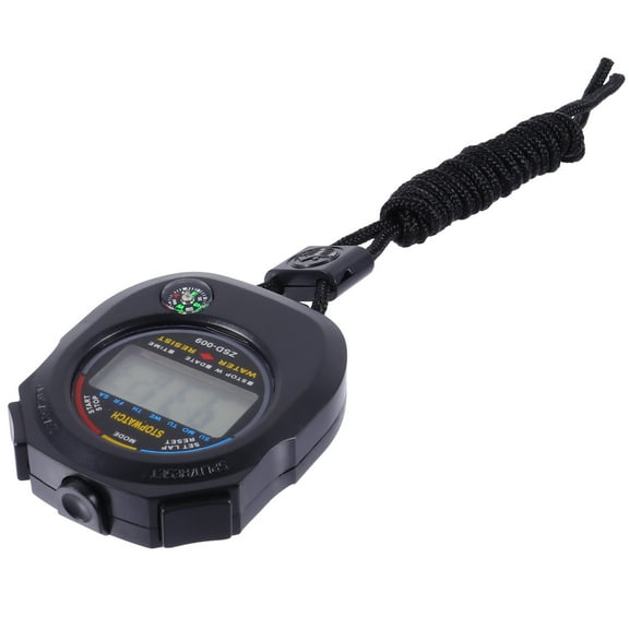 UPOUART 1Pcs Sports Timer Portable ABS Black for Trainers and Sports Enthusiasts in Swimming