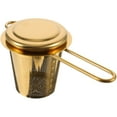 thumbnail image 1 of UPOUART 1Pcs Tea Infuser In Golden Stainless Steel With Lid Included For Loose Leaf Tea, 1 of 8