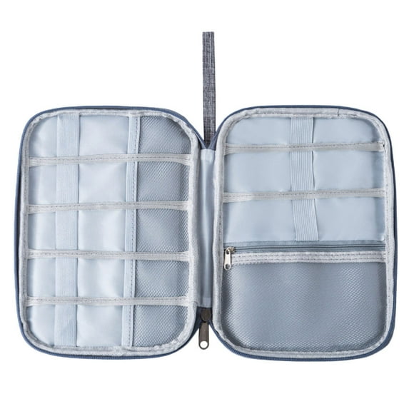 UPOUART Cable Storage Bag Grey 1Pcs 9.8x7.3in