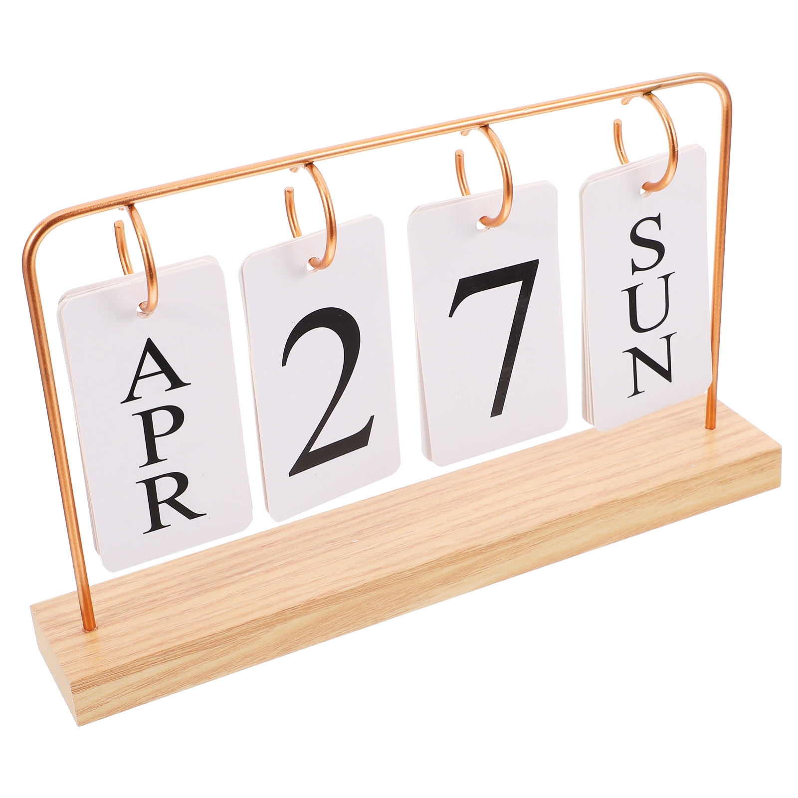 UPOUART Daily Flip Calendar for Desk Perpetual Calendar Rose Wood 1Set ...