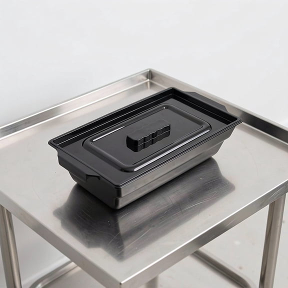 UPOUART 1Set Black Commode Bucket Replacement with Stable Guide Rail for Home Use
