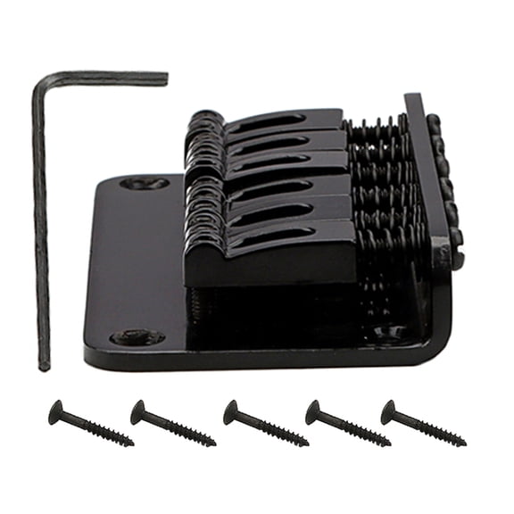 UPOUART 1 Set Electric Guitar Bridge Metal Black Enhances Playing Comfort for Musicians