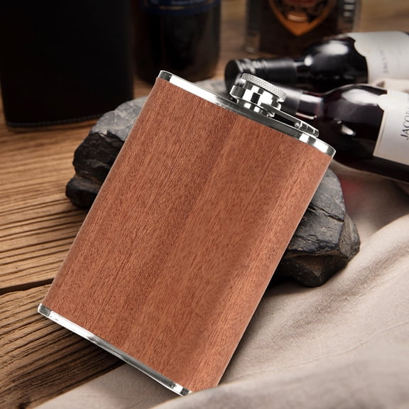 UPOUART Small Stainless Steel Flask with PU Storage Case for Fishing Outdoor Camping Travel