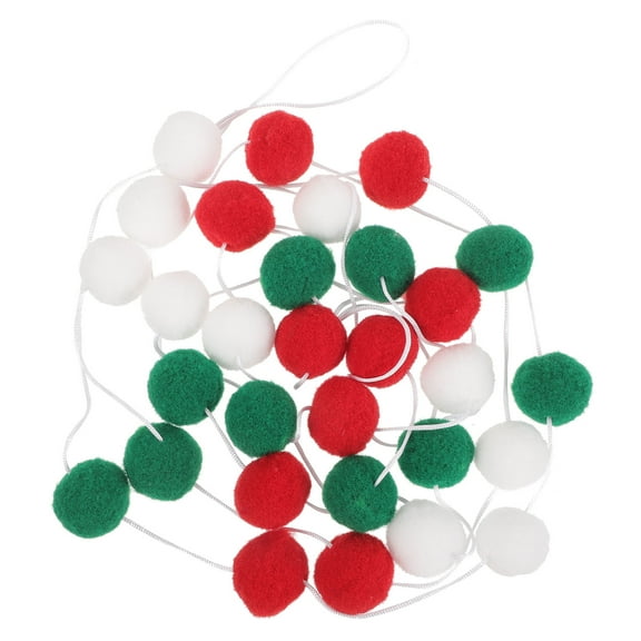 UPOUART 1Set Colorful Woolen Ball String Pom Pom Garland 2.5x78.7in