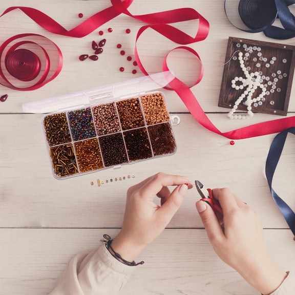 UPOUART 1 Set Coffee Handmade Glass Tube Beads for Jewelry Making with Precision Craftsmanship