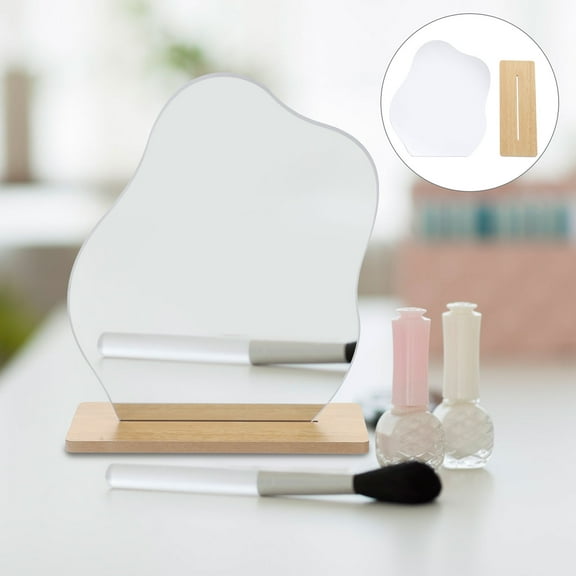 UPOUART 1 Set Irregular Shape Multi-Color High Definition Reflection Desk Mirror for Bedroom Vanity and Home Decor
