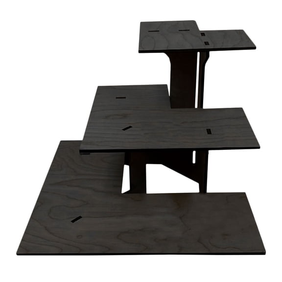 UPOUART 1Set Detachable Black Wood Retail Display Stand Ideal for Vendor Table Use