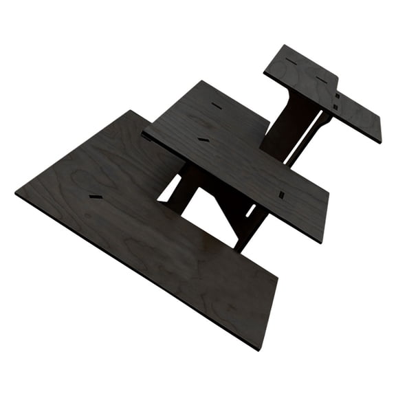 UPOUART Detachable Black Wood Retail Display Stand 1 Set for Vendor Table, Market, Trade Show, and Store Use