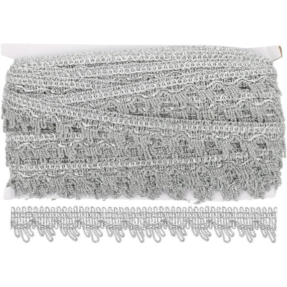 UPOUART 1Set Flat Polyester Ribbon Fringe Trim For Curtains And Home Decoration 1800X1in