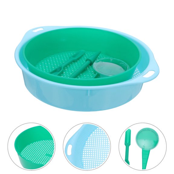 UPOUART 1Set Hand Operated Seed Planter and Soil Sifter Tool Set with Extended Handle for Easy Gardening