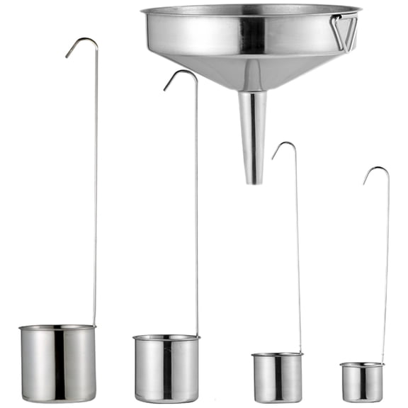 UPOUART 1Set Kitchen Funnels for Cooking and Sauce Scooping in Silver 42.5x8.7in