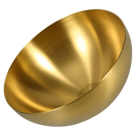 UPOUART Golden Stainless Steel Bowl 1Pack Large Round Korean Design Home Dining